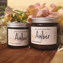 Load image into Gallery viewer, AMBER Luxury Natural Soy Wax Glass Candle