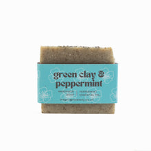 Load image into Gallery viewer, Green Clay & Peppermint Luxury Soap Bar