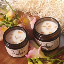 Load image into Gallery viewer, AMBER Luxury Natural Soy Wax Glass Candle
