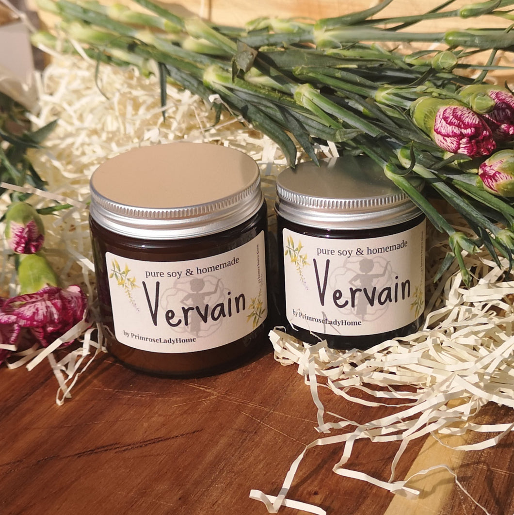 VERVAIN Luxury Natural Soy Wax Glass Candle