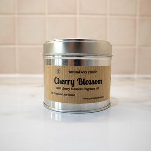 Cherry Blossom Natural Wax Tin Candle