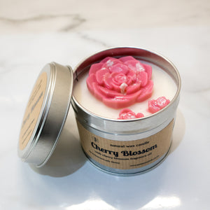 Cherry Blossom Natural Wax Tin Candle