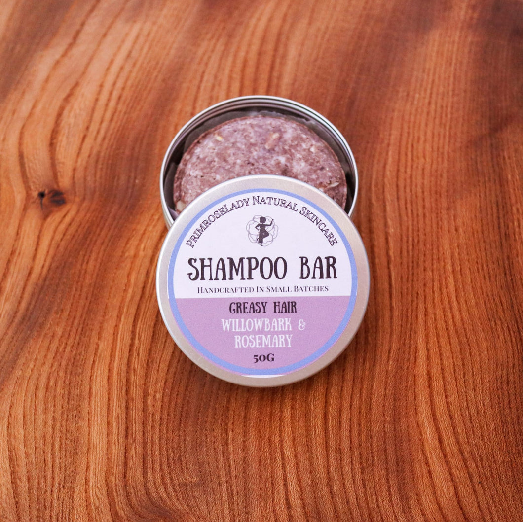 Greasy Hair Shampoo Bar: Willowbark & Rosemary
